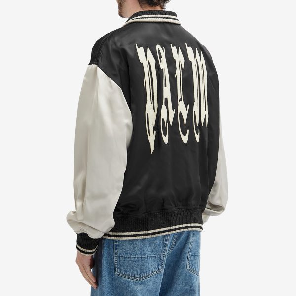 Palm Angels Gothic Logo Varsity Jacket