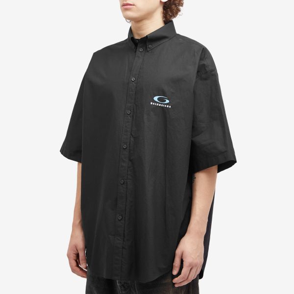 Balenciaga Cotton Poplin Short Sleeve Shirt