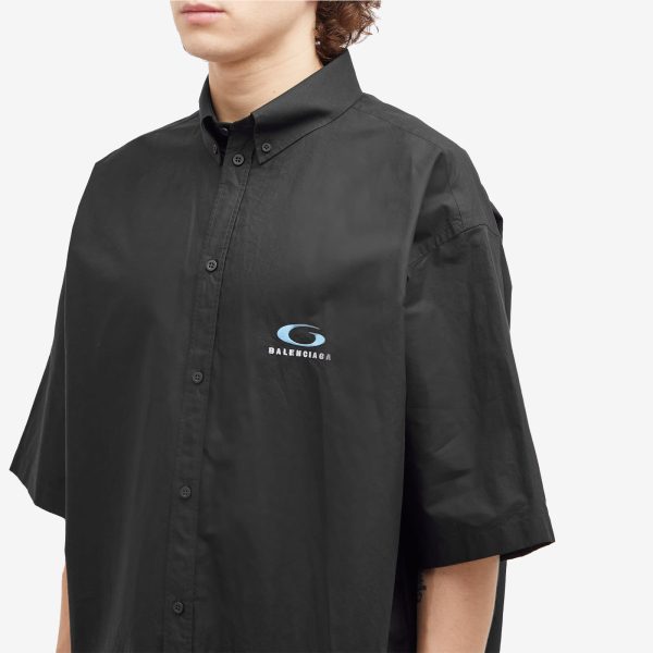 Balenciaga Cotton Poplin Short Sleeve Shirt