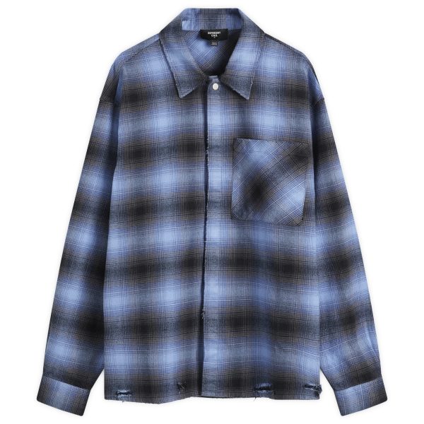 END. x Represent Distressed Flannel Shirt