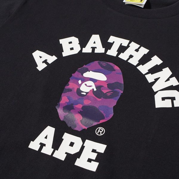 A Bathing Ape Color Camo College T-Shirt C