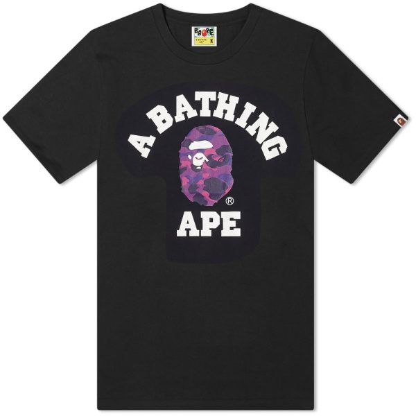 A Bathing Ape Color Camo College T-Shirt C