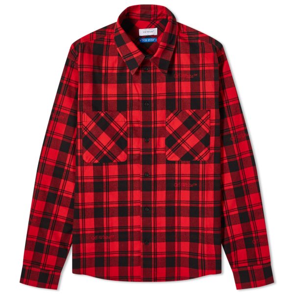 Off-White Logo Check Flannel Shirt