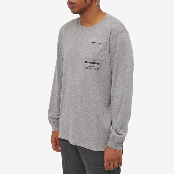 Maharishi MILTYPE Embroidery Long Sleeve Pocket T-Shirt