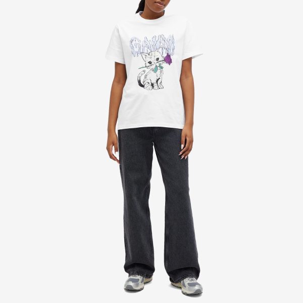 GANNI Ganni Cat relaxed t-shirt