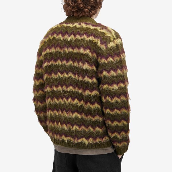 Brain Dead Zig Zag Stripe Cardigan