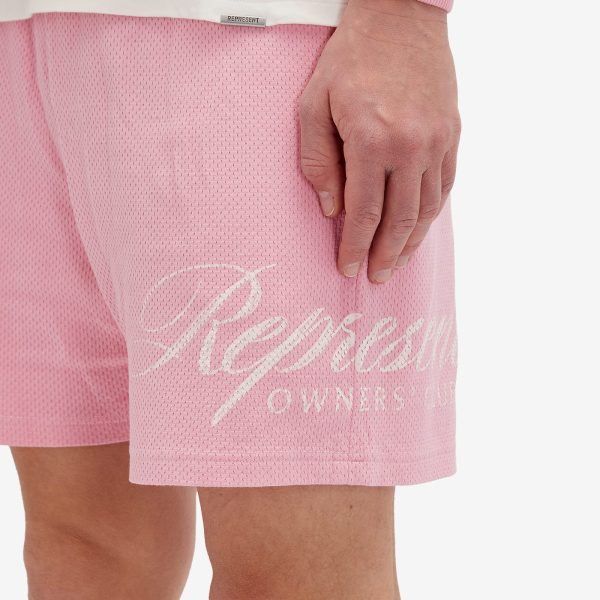 Represent Owners Club Script Mesh Shorts