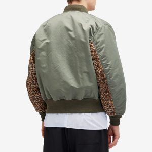 Wacko Maria MA-1 Leopard Panel Flight Jacket