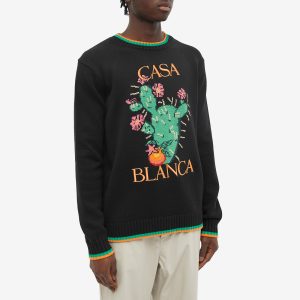 Casablanca Cactus Intarsia Crew Knit