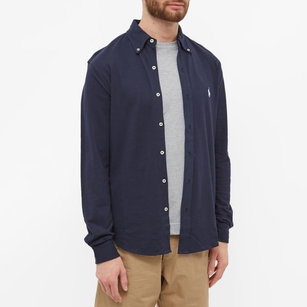 Polo Ralph Lauren Slim Fit Button Down Pique Shirt