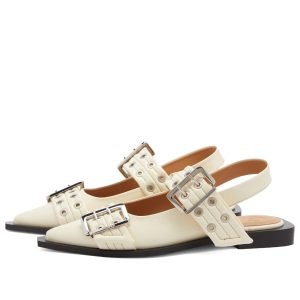 GANNI Feminine Buckle Ballerina