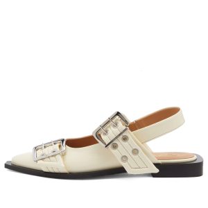 GANNI Feminine Buckle Ballerina