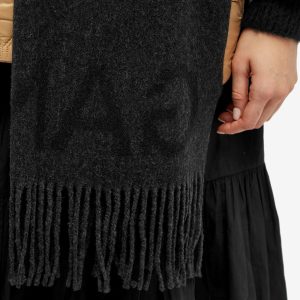GANNI Fringed Wool Scarf