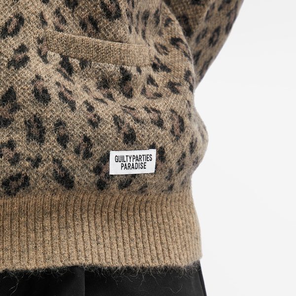 Wacko Maria Leopard Mohair Cardigan