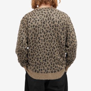 Wacko Maria Leopard Mohair Cardigan