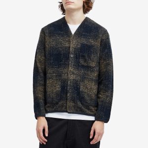 Universal Works Check Wool Fleece Cardigan