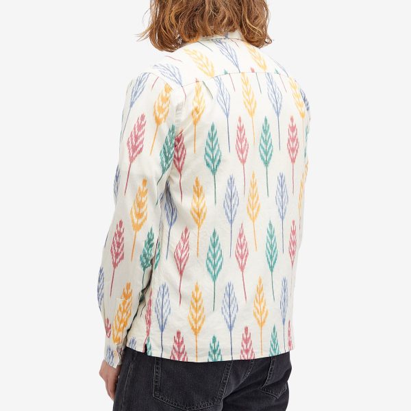 Drake's Camp Collar Ikat Shirt