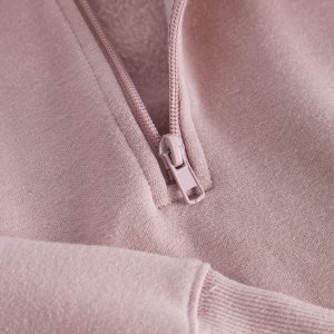 SKIMS Cotton Fleece Cropped Half Zip