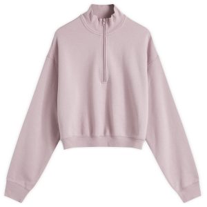 SKIMS Cotton Fleece Cropped Half Zip