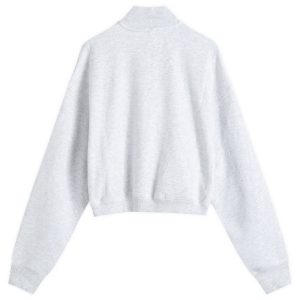 SKIMS Cotton Fleece Cropped Half Zip