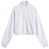 SKIMS Cotton Fleece Cropped Half Zip