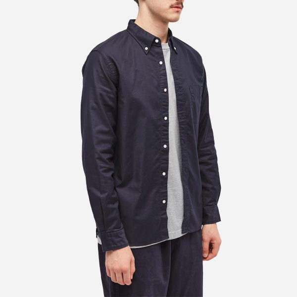 Beams Plus Button Down Solid Oxford Shirt