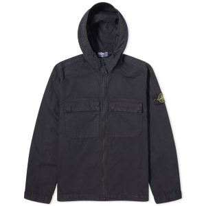 Stone Island Brushed Cotton Canvas Hooded Overshirt