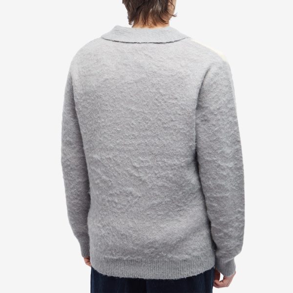 Beams Plus Shaggy Panel Long Sleeve Polo