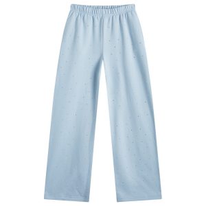 Good American Crystal Wide Leg Sweatpants