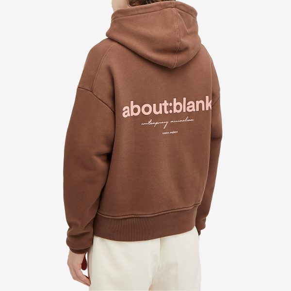 about:blank Box Logo Hoodie