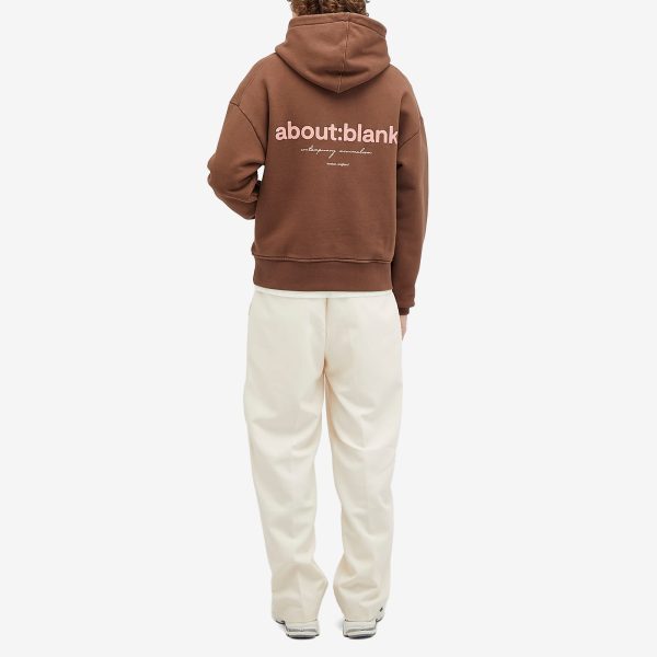 about:blank Box Logo Hoodie