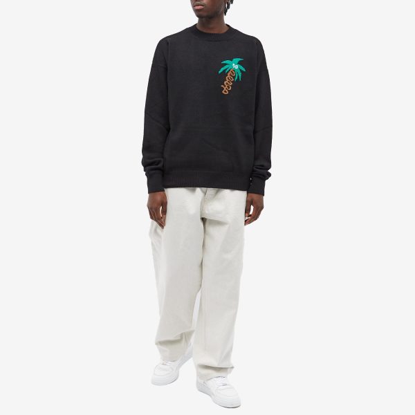 Palm Angels Sketchy Intarsia Crew Knit