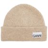 GANNI Light Structured Rib Knit Beanie