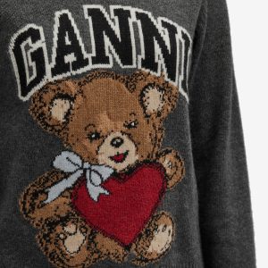 GANNI Graphic Wool Mix Bear Jumper