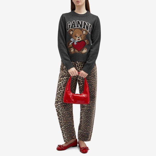 GANNI Graphic Wool Mix Bear Jumper