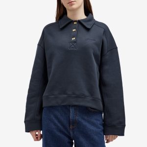 GANNI Heavy Fleece Drop Shoulder Polo