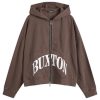 Cole Buxton Cropped Logo Zip Hoodie