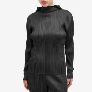 Pleats Please Issey Miyake Basics Pleats Roll Neck Long Slee