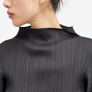 Pleats Please Issey Miyake Basics Pleats Roll Neck Long Slee