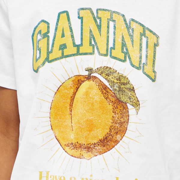 GANNI Peach Relaxed T-Shirt