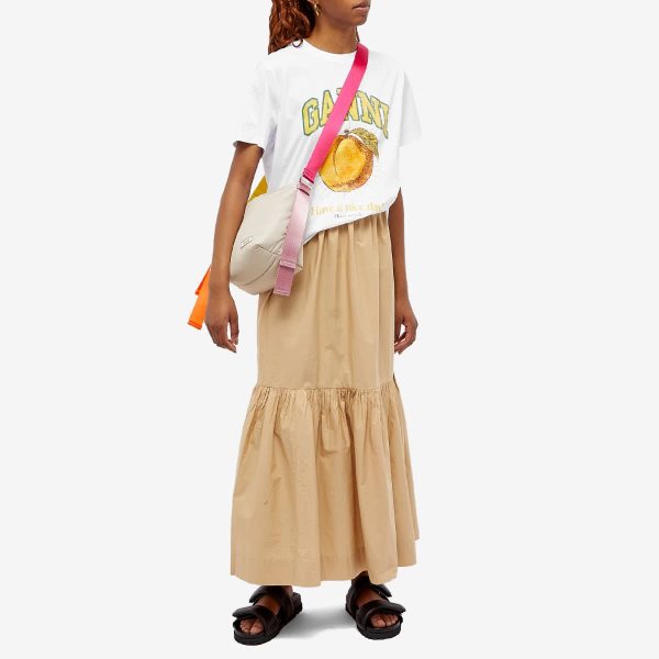 GANNI Peach Relaxed T-Shirt