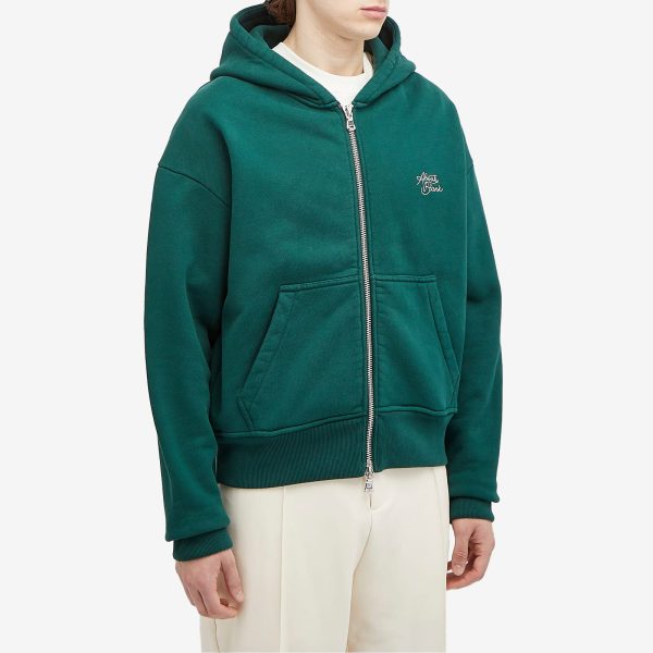 about:blank Stacked Logo Zip Hoodie