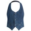 Good American Denim Halter Vest