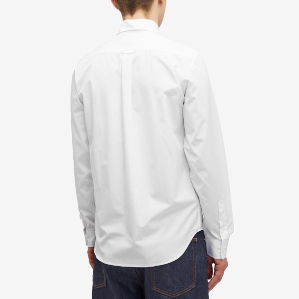 Maison Kitsune Fox Head Patch Classic Shirt