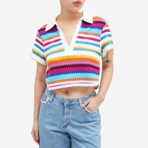 Missoni Towelling Stripe Crop Polo