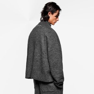 MKI Mohair Blend Knit Track Jacket