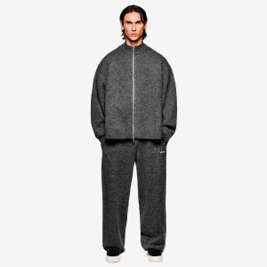 MKI Mohair Blend Knit Track Jacket