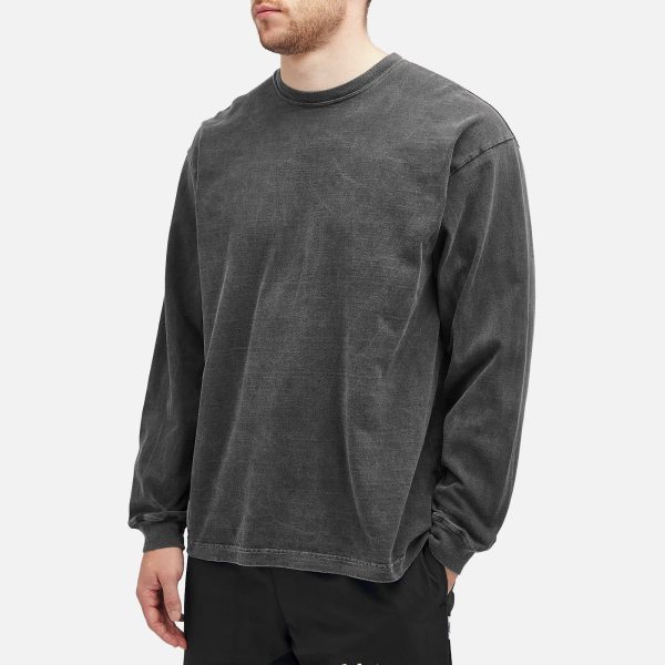 WTAPS 09 Garment Dyed Long Sleeve Back Logo T-Shirt