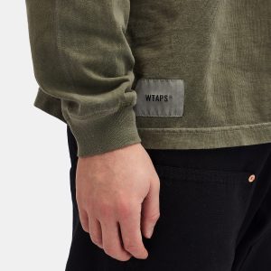 WTAPS 09 Garment Dyed Long Sleeve Back Logo T-Shirt