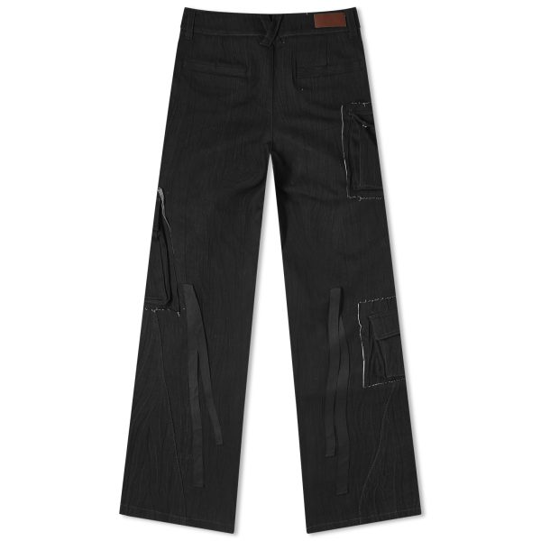 Andersson Bell Mulina Crinkle Denim Cargo Pants